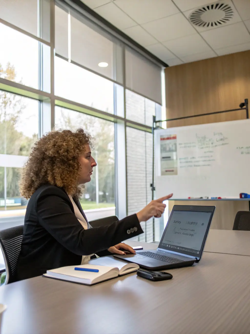 A professional data analyst is presenting a comprehensive report to a client, highlighting key performance indicators and actionable insights derived from data analysis. The scene is set in a modern office environment, emphasizing the clarity and impact of data-driven recommendations.